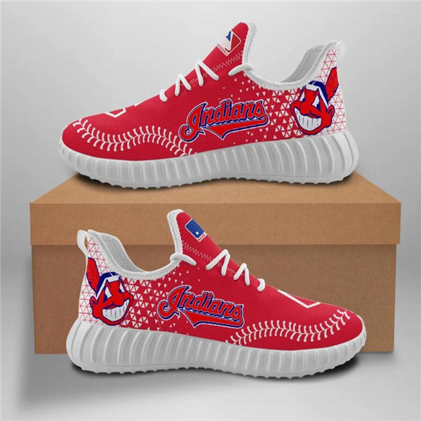 Men's Cleveland Indians Mesh Knit Sneakers/Shoes 003 Men's Cleveland Indians Mesh Knit Sneakers/Shoes 003